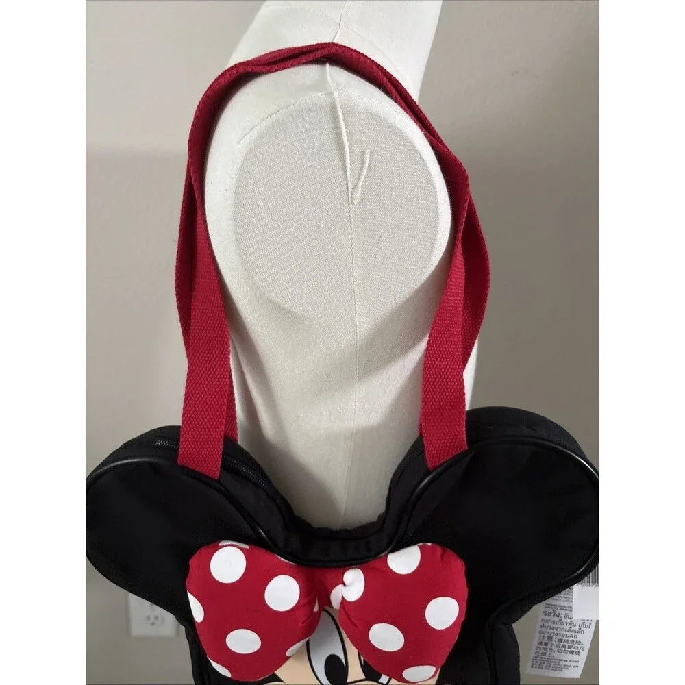 New 2026 Disneyland Resort Minnie Mouse Mini Face Tote Bag w/Removable Straps